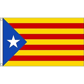 Catalan Independence Estelada Flag 5ft x 3ft,Large