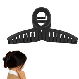 Chicer Hair Clip, Large Hair Clip, Hair Clip, Hair Accessory, Solid Color, Secure Hold (Black)