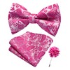 Branduce Paisley Pre-tied Bow Tie and Pocket Square Lapel Pin