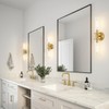 SANTOSTOCK Brushed Gold Bathroom Vanity Light Fixture, 2-Light Modern Wall