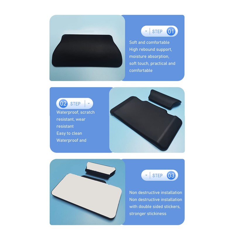 Motorcycle Passenger Backrest, KIMISS 3cm Thick Rear Box Passenger Backrest