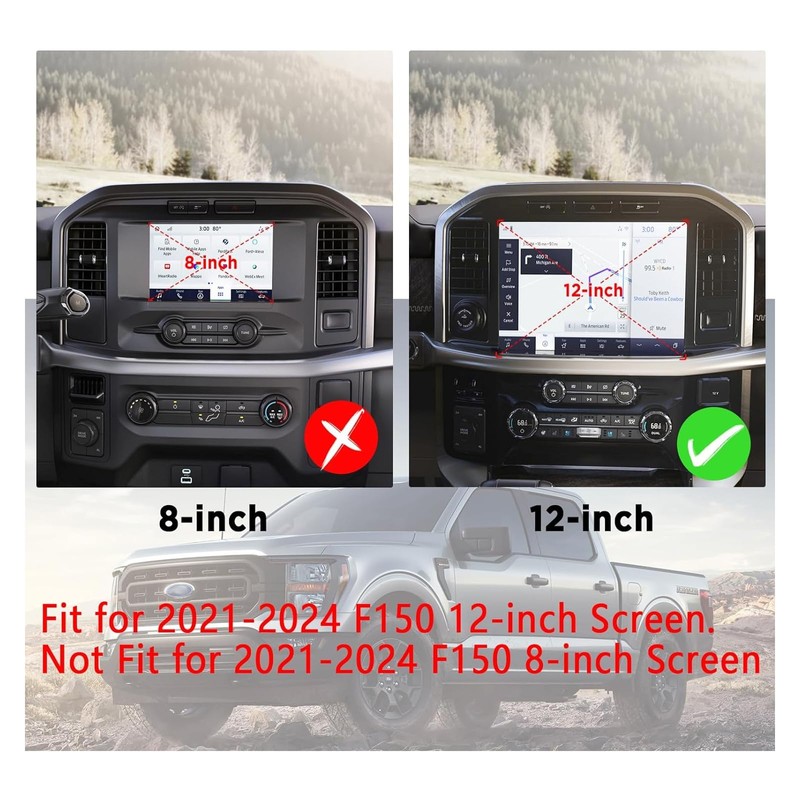 Carwiner Screen Protector for 2021-2024 2025 Ford F-150 12In Navigation