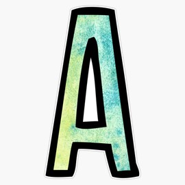 Letter A Sticker Decal Vinyl Bumper Stickers Waterproof 5"