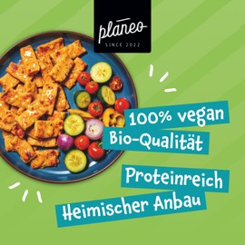 Planeo BIO Erbsen Schnetzel 7,5kg – hergestellt in Skandinavien – Veganer Fleischersatz in Grosspackung mit über 50% Eiweiss, ideal für Gastronomie & Vorrat, aus Erbsen- und Ackerbohnenprotein