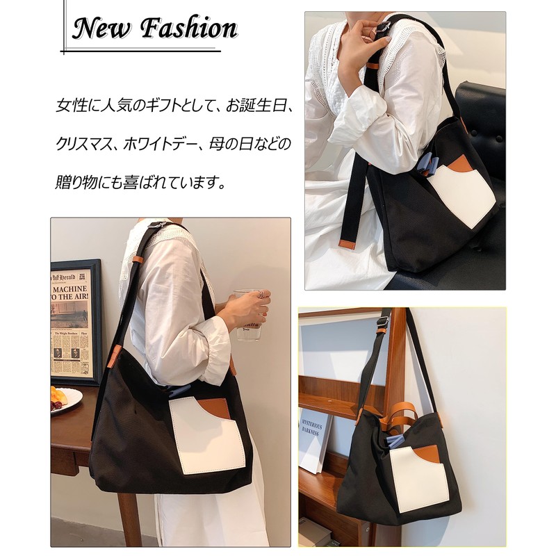 RAKEE Women's Tote Bag, Shoulder Bag, Canvas, Divider, Business Bag,