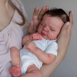 Pinky Reborn Lovely Waterproof Reborn Baby Girl Dolls Vinyl Full Body 18 Inch Real Lifelike Sleeping Baby Dolls That Look Like A Real Looking Newborn Baby Toddler Girl Washable Doll