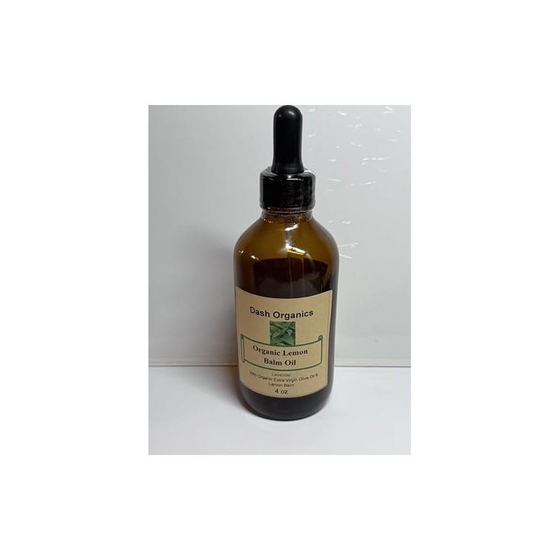 Organic Lemon Balm Oil, 4 oz, Lavender, Slow Infused