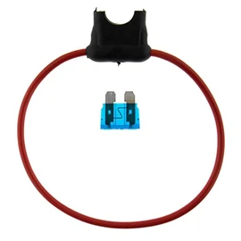 Lumonic Car fuse holder with 25 cm cable, 15 A car safety holder, blade fuse, car fuse holder, blade fuse holder