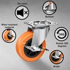 2 Inch Casters, ASHGOOB Caster Wheels with Side Brake, Locking