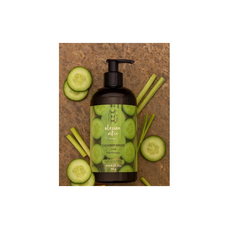 Jabón Líquido Oleum Vitae Cucumber Breeze Shower Gel, 360 G