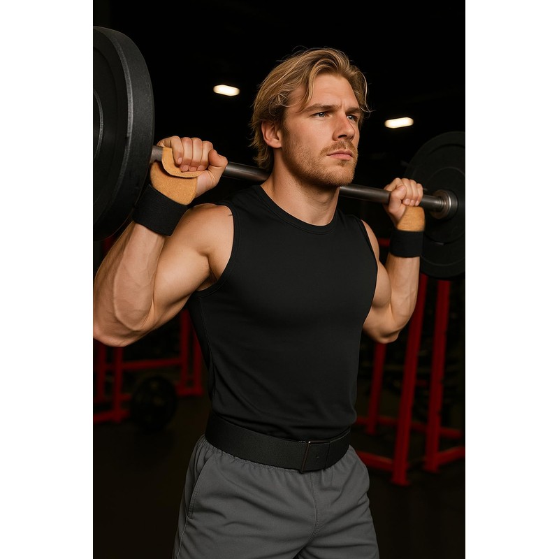 Leather Weight Lifting Straps for Gym, Deadlift & Pull-ups –