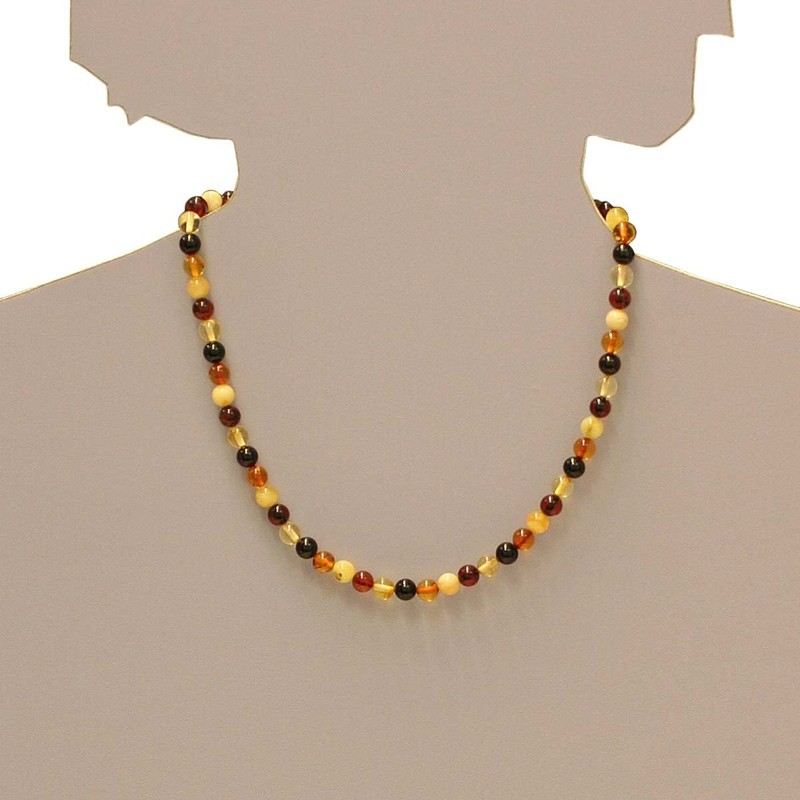 InCollections 2460440013L850 Ladies' Beaded Necklace Amber 42 cm