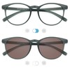 YEIN Blue Light Blocking Glasses, Spring Hinge Photochromic Brown Sunglasses,