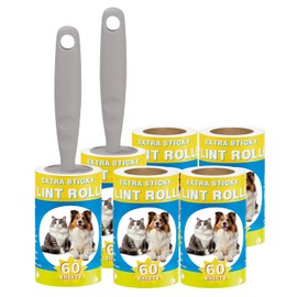Bryzant Lint Rollers for Pet Hair Extra Sticky Mega Value Set 360 Sheets Portable Pet Lint Remover for Clothes, Furniture, Carpet, Dog and Cat Hair Removal ﻿