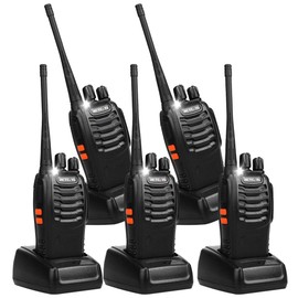 Retevis H-777 Walkie Talkie Long Range Rechargeable Two Way Radios USB Charging Built-in Flashlight 2 Way Radios (5 Pack)