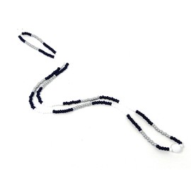 Handmade Love Beads in your Favorite Team Colors! Navy Blue, Silver, and White Team Spirit Colors!