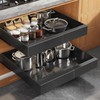 Seinloes 2Pack Expandable Pull Out Cabinet Organizer 21"Deep with Raising