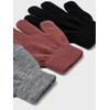 NAME IT Unisex Gloves, Nocturne/Pack:3 PACK WITH GREY MEL/BLACK