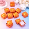 Craftdady 12 Pack Orange Square Ring Boxes 1.59 x 1.59x