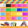 SaiXuan Colorful Craft Kit: 200pcs Braided PVC Rope, 10 Split