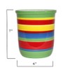 ACK Tuscany Colorful Rainbow, Hand Painted Ceramic Utensil Jar, 81739