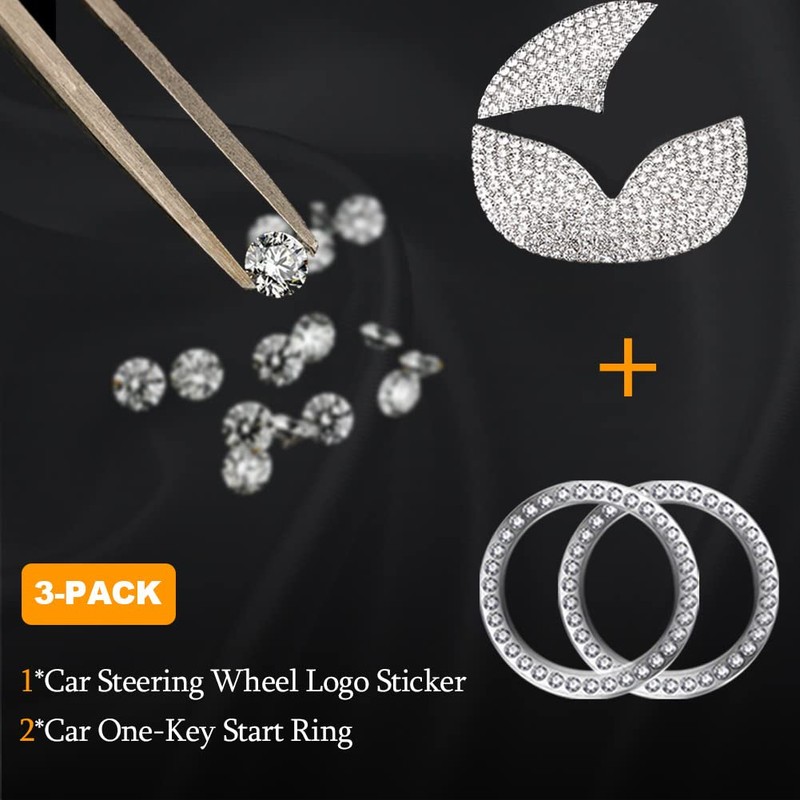 Car Logo Decals Sticker Crystal Accessories Decoration for Mazda 3
