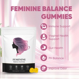 BIWQTY Feminine Balance Gummies for Women, Pineapple Gummies for Women pH, Women’s Health Probiotics - pH Balance, Healthy Odor, Flora, Vaginal & Gut Health, Immune Support (1)