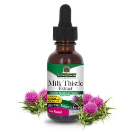 Natures Answer Milk Thistle with Organic-Alcohol 2000mg 1oz Extract | Promotes Liver Function | Natural Detoxifier | Digestion Support | Gluten-Free, Non-GMO, Vegan | 3 Pack