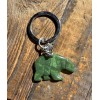 Unbranded 35mm Genuine Natural Nephrite Jade Carved Bear Keychain