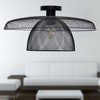 firstchoicelighting Matt Black Ceiling Light Flush Mount for Easy Fit
