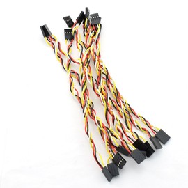 ZYAMY 10PCS 4P Line 4P Pins 2.54mm Pitch Female to Female Cable Connector Multicolor Jumper Wire for Breadboard 20CM