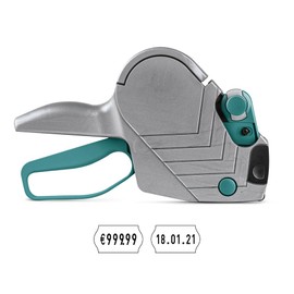 Meto Basic S Price Gun Set - Price, Date, Best-Before Date (Single-line, 8 Digits for 22×12 mm Labels, 1 × Date Gun Ready to use)