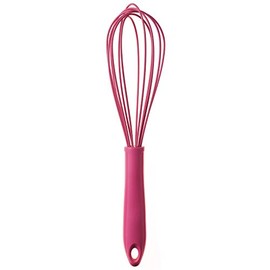 Kochblume Schneebesen L | Premium-Silikon & BPA frei| Hitzebeständig | Spülmaschinenfest | 27cm | Farbe: pink