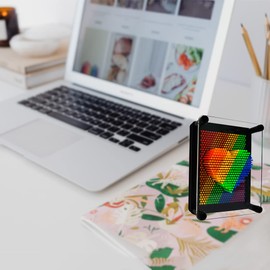 Foreverkeyu 3D Pin Art Toy 5*3.75in Rainbow Pin Art Sensory Fidget Board Game Toy Pin Impression Toy Sculpture Toys Hand Pin Toy Gift for Kids, Girls, Boys, Adults