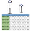 WYSIWYKA 2PCS 304 Stainless Steel Wall Mount Ceiling Mount Pipe