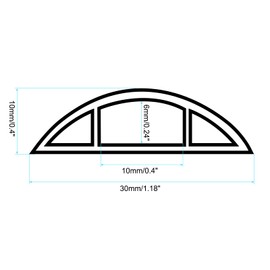 sourcing map 3.9ft Floor Cord Cover PVC Cable Protector 0.4"W x 0.24"H Cable Management Grey
