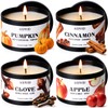 AOOVOO Fall Candle Set - 4 Pack Scented Candles for