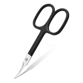 CGBE Ultra Precision Cuticle Eyebrow Scissors Stainless Steel Eyebrow Scissors Multifunctional Beauty Scissors for Men and Women Nail Care, Trim, Eyebrow, Eyelashes, Nose Hair Trims-Black