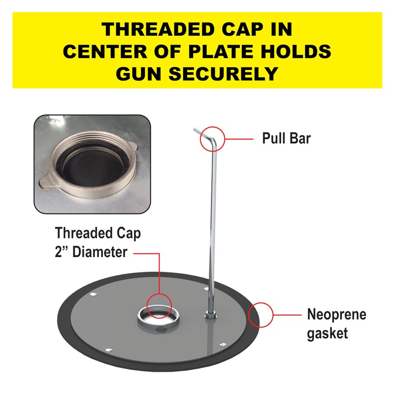 Albion Engineering 504-G01 Threaded Follow Plate for 2 Gallon Pail