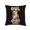 Wise Owl Nocturnal Bird Forest Owl Throw Pillow