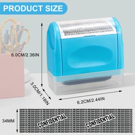 AUXHCYL Confidential Roller Stamp, Data Defender, Identity Theft Protection Roller Stamp, Including 3-Pack Refills, Anti Theft and Privacy Safety(Blue-1)