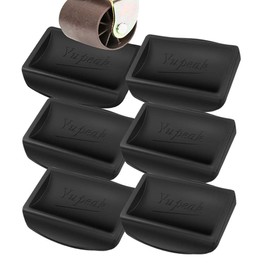Yupeak Bed Stopper & Furniture Stopper – Caster Cups fits to All Wheels of Furniture, Sofas, Beds, Chairs – Furniture Cups Made up of Solid Silicone and Prevents Scratches 6 Pack（Black