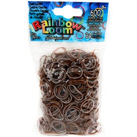 Rainbow Loom® Dual Lay Collection: Chocolate Cupcake Rubber Bands with 24 C-Clips (600 Count)