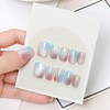 Cat Eye Glitter Nail Tips Pastel Set of 10 Handmade
