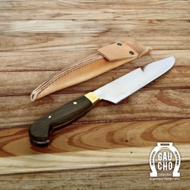 Grill Steak Knife Argentina Gaucho Collection Professional Quality Stainless Steel Handmade Guayubira Hardwood Bronze Handle, Blade: 22 cm (8.6in), Total: 33cm (12.9in)