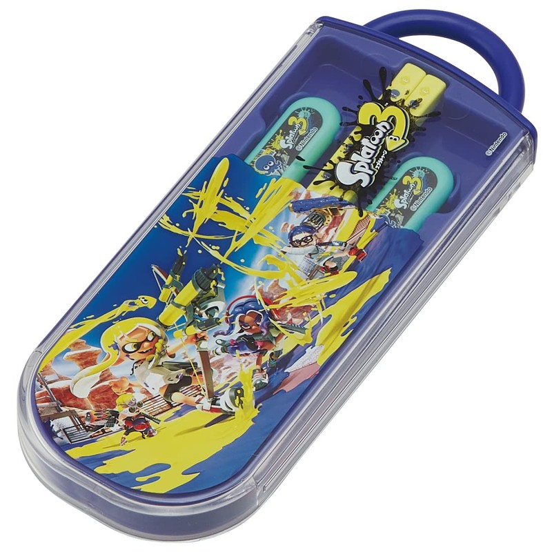 Skater TACC2AG-A Trio Set, Chopsticks, Spoon and Fork, Splatoon 3,
