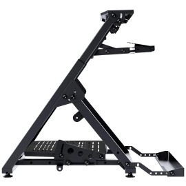 R&D Hardware Foldable Racing Steering Wheel Stand, Height Adjustable Universal Base Compatibl - X-type Bracket