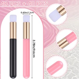 80 Pieces Lash Shampoo Brushes Eyelash Extensions Cleanser Brush Nose Pore Deep Cleaning Tool Peel Off Blackhead Removing Tool Facial Makeup Bath Lash Washing Brush