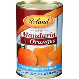 Roland Foods Fancy Whole Mandarin Orange Segments in Water, 14 Ounce Can, Pack of 1