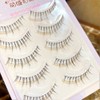False Eyelashes, Natural, 5 Pairs Popular, Transparent Axis, Soft Core,